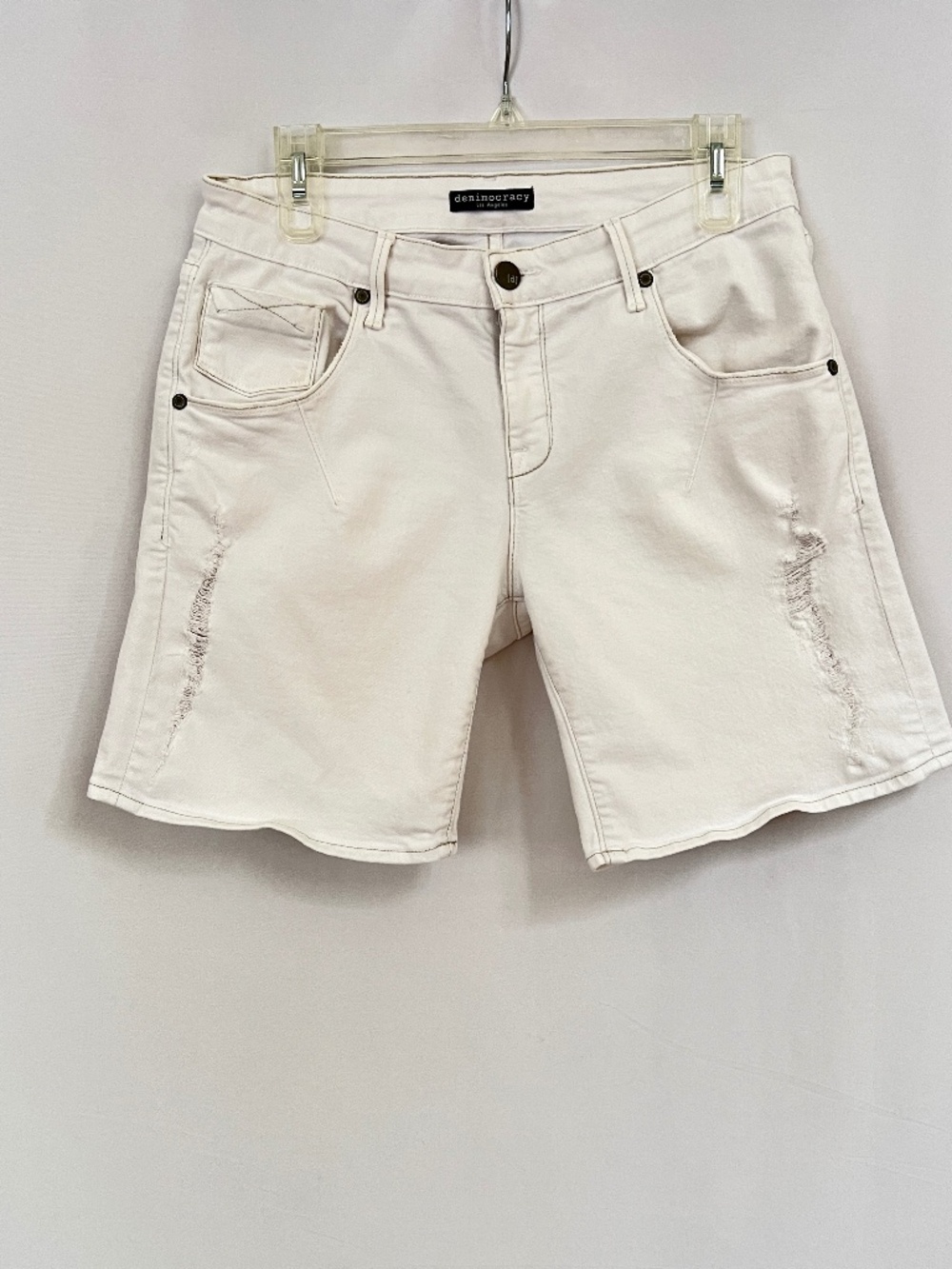 Denimocracy Los Angels Denim Shorts Distressed white Size 26